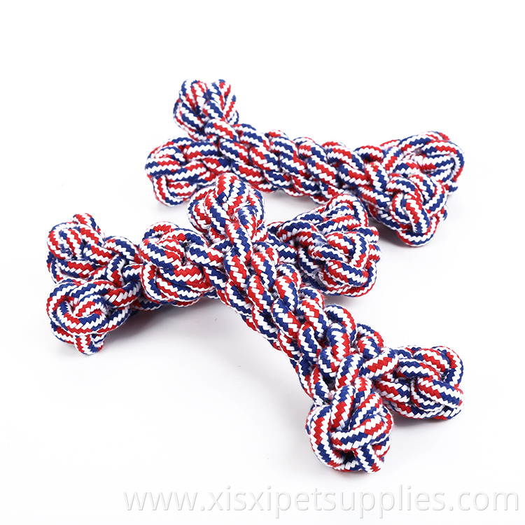 wholesale Handmade Dog Toy Dog Rope Bone Chew Toy Best Puppy Toys
